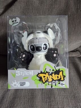 Disney Black & White Stitch Panda Plush